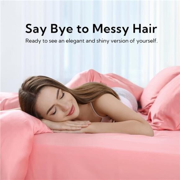 Candoury Satin Sheets Full Size Bed Sheets Set 4 Pcs, Soft and Durable - Picture 12 of 16